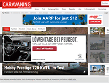Tablet Screenshot of caravaning.de
